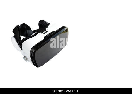 Virtual reality helmet isolated on white background with copy space. Stock Photo