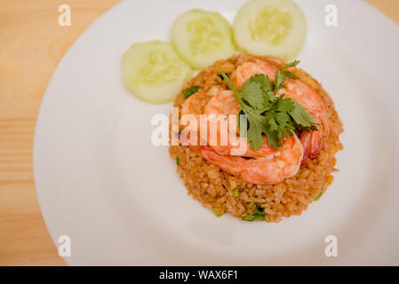 fried rice with shrimp, Thai food Stock Photo