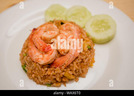 fried rice with shrimp, Thai food Stock Photo