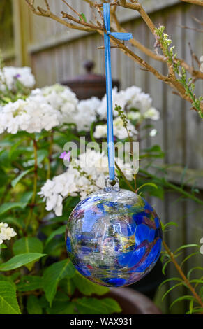 Garden glass ornament plants and flowers Brighton Sussex UK Glass hanging ornament Stock Photo Alamy