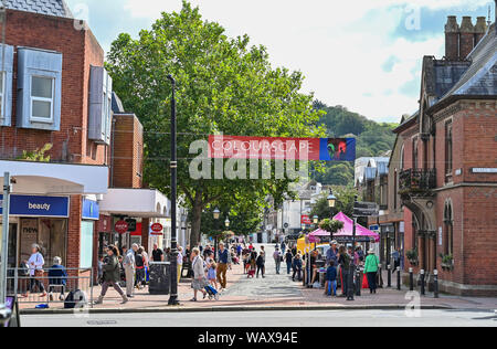 Lewes East Sussex UK - Cliffe High Street shoppers Stock Photo