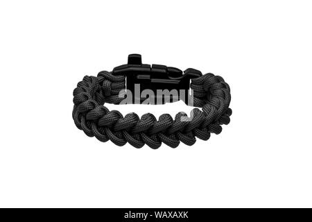 paracord bracelet isolated on white background Stock Photo