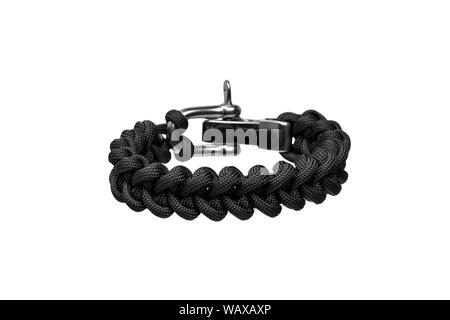 paracord bracelet isolated on white background Stock Photo