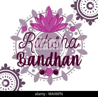 happy raksha bandhan greeting card design vector illustration Stock Vector