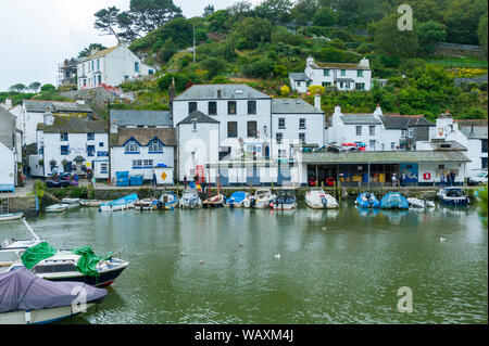 Polperro is a large village, civil parish, and fishing harbour within the Polperro Heritage Coastline in south Cornwall, England. Stock Photo