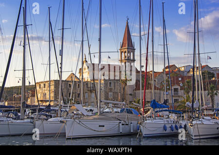 View of beautiful Milna port on sunny summer day, Brac island, Croatia Stock Photo