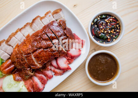 Roast duck and roast pork, Thai food, Chinese food Stock Photo