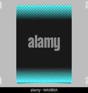 Geometric abstract halftone pattern flyer template - vector stationery graphic from squares and dots Stock Vector