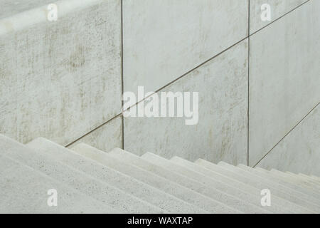 architecture clean concrete stairs in HafenCity hamburg tidied up neatly modern Stock Photo
