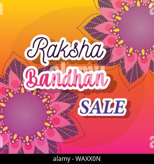 raksha bandhan mega sale discount poster vector illustration Stock Vector