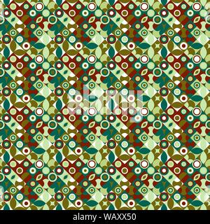 Random curved shape pattern background - abstract colorful vector graphic Stock Vector