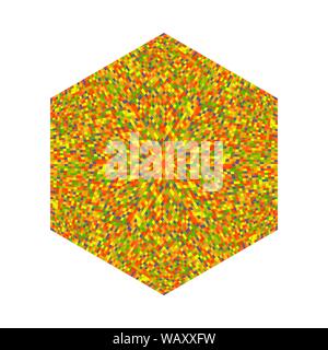 Abstract colorful isolated tiled mosaic ornament hexagon polygon - hexagonal vector design element from geometrical shapes Stock Vector