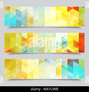 Set of abstract geometric banners eps10 vector Stock Vector