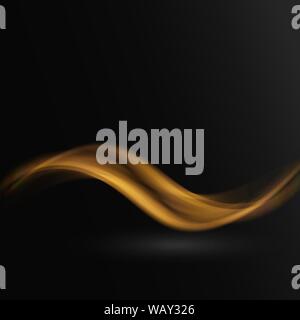 Abstract waves on black background Stock Vector