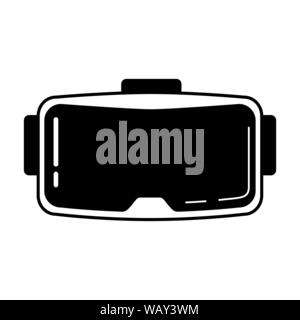 Gaming glasses glyph icon. Esports equipment. VR helmet Game device. Silhouette symbol. Negative space. Vector isolated illustration Stock Vector