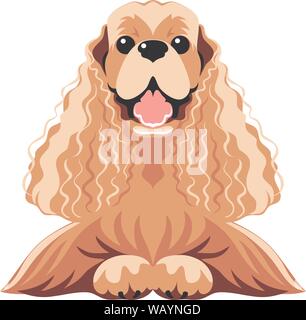 dog icon flat design Stock Vector
