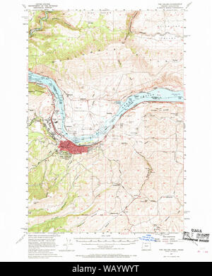 USGS Topo Map Oregon OR The Dalles 282945 1957 62500 Restoration Stock ...