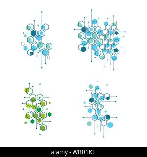 Abstract medical  background substance and molecules design Stock Vector