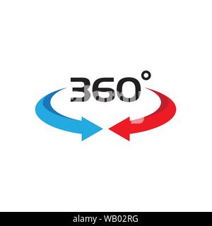 360 Degree View Related Vector Icons design template Stock Vector