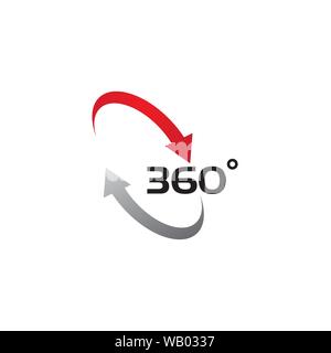 360 Degree View Related Vector Icons design template Stock Vector