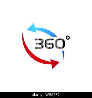 360 Degree View Related Vector Icons design template Stock Vector