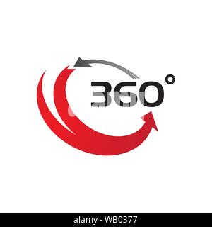 360 Degree View Related Vector Icons design template Stock Vector
