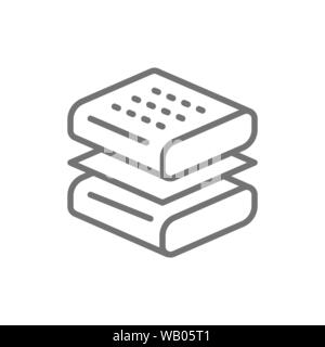 Orthopedic mattress layers, absorbing material line icon. Stock Vector