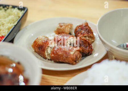 Nem, Vietnamese deep fried spring rolls Stock Photo