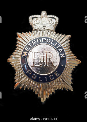 Badge Metropolitan Police Helmet London UK helmet badge close up detail ...