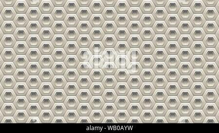 Vector Illustration of Beige Embossed Hexagon Background Stock Vector