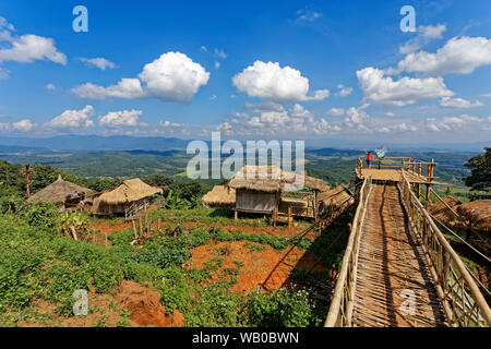 Doi Sa Ngo (Sa Ngo Mountain), AKHA hilltribe village, Chiang Saen District, Chiang Rai, Thailand Stock Photo