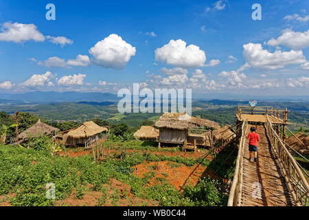 Doi Sa Ngo (Sa Ngo Mountain), AKHA hilltribe village, Chiang Saen District, Chiang Rai, Thailand Stock Photo