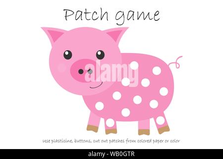 Pig Coloring Page Colored Illustration Stock Vector Image & Art - Alamy