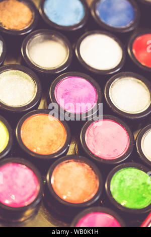 multicolor glitter used for mails art and photographed from above Stock Photo