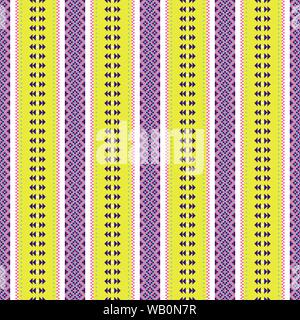 Folk geometric seamless pattern pixel art and shapes texture. Stock Vector