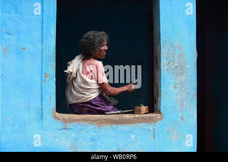 Paniya tribe in Wayanad, Kerala Stock Photo