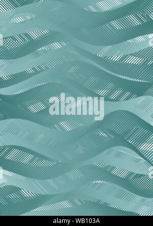 Vector abstract background with aqua web of lines on white. EPS10 Stock Vector