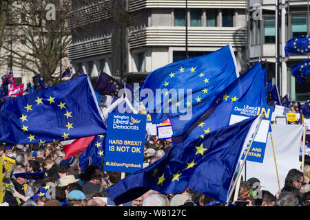 Unite for Europe, Pro European Union march and rally, London, Britain. Unite for Europe, is an organisation which which Pro EU and never wanted Brexit
