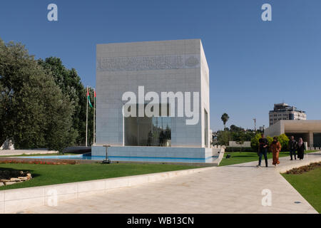 View of Yasser Arafat's mausoleum at the PNA Palestinian National Authority presidential headquarters in Ramallah a Palestinian city in the central West Bank in the Palestinian territories Stock Photo