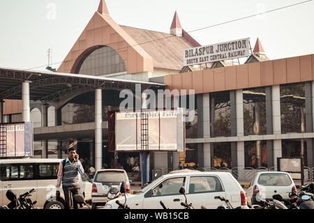 Bilaspur Junction railway station, Indian state of Chhattisgarh, Bilaspur district, India May 2018 - Bilaspur is headquarters of South East Central Ra Stock Photo