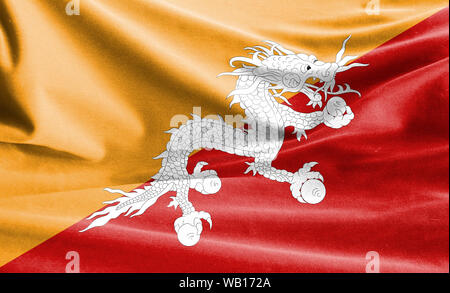Realistic flag of Butane on the wavy surface of fabric Stock Photo - Alamy
