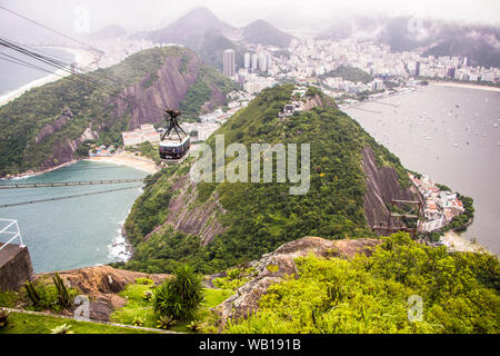 Vista do Pão de Açúcar, View of Sugar Loaf Mountain, Rio de Janeiro, Brazil Stock Photo