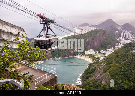 Vista do Pão de Açúcar, View of Sugar Loaf Mountain, Rio de Janeiro, Brazil Stock Photo