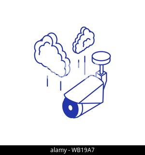 video camera device with clouds computing vector illustration design Stock Vector