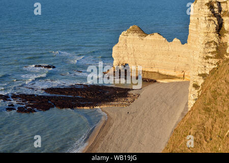 France, Upper Normandy, near Etretat, Natural arch Porte d'Amaont Stock Photo