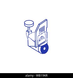 cctv video camera device with sd card vector illustration design Stock Vector
