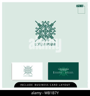 Vector emblem. Elegant, classic elements. Can be used for spa, jewelry, beauty and fashion industry. Great for logo, monogram, invitation, flyer, menu Stock Photo