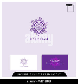 Vector emblem. Elegant, classic elements. Can be used for spa, jewelry, beauty and fashion industry. Great for logo, monogram, invitation, flyer, menu Stock Photo