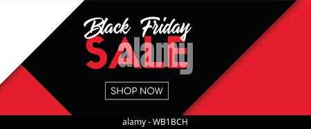 Black friday sale vector banner template Stock Vector