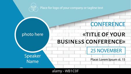 Business conference banner. Vector flyer template design Stock Vector